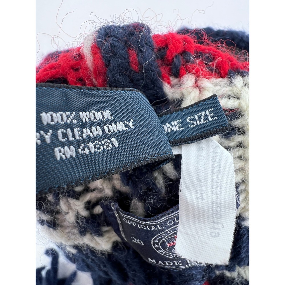 Polo Ralph Lauren Team USA 2014 Sochi Olympics Wool Beanie Hat Navy Blue Red - Picture 3 of 7